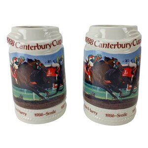 Canterbury Down 1988 Beer Mugs/Cups Lot Of 2 Vintage